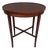 1930s Regency-Style Mahogany Oval Side Table With Cross-Stretcher Base For Sale