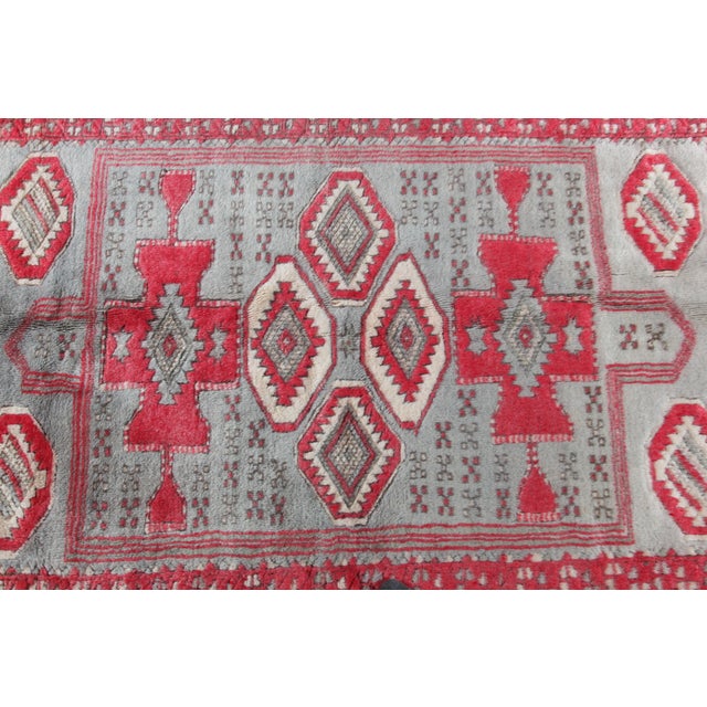 1970s Handmade Wool Turkish Rug -4' 3'' X 5' 9'' For Sale - Image 13 of 13