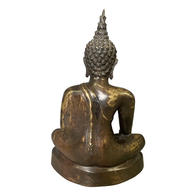 Seated Bronze Buddha with Two Patinas, 1920s-1940s For Sale
