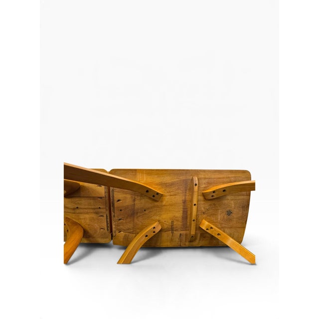 2 MCM Vintage Authentic Heywood-Wakefield Champagne M-308-G Step End Tables For Sale - Image 9 of 12