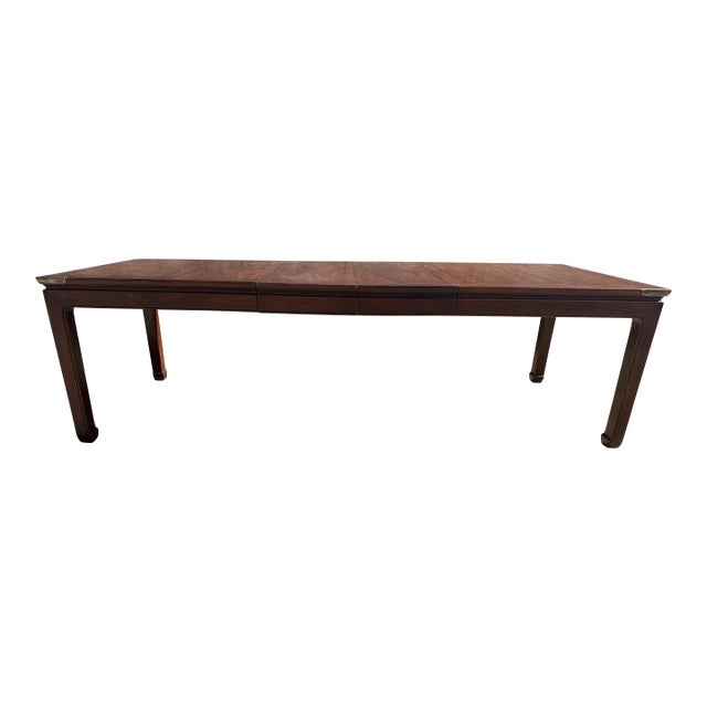 Henredon Ming Style Dining Table With Two Leaves, 1980s For Sale