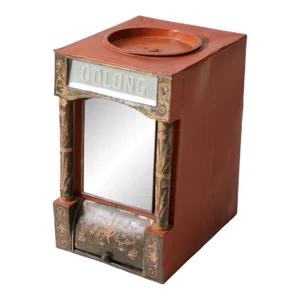Antique Hand Painted Oolong Tea Bin