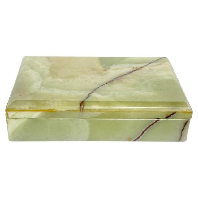 Yellow-Green Onyx Box, France, 1970 For Sale - Image 9 of 9