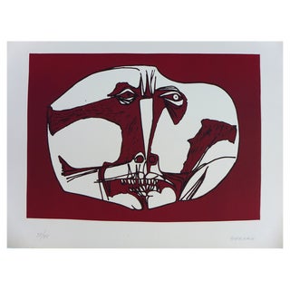 Oswaldo Guayasamin, Mascara, 1973, Etching For Sale