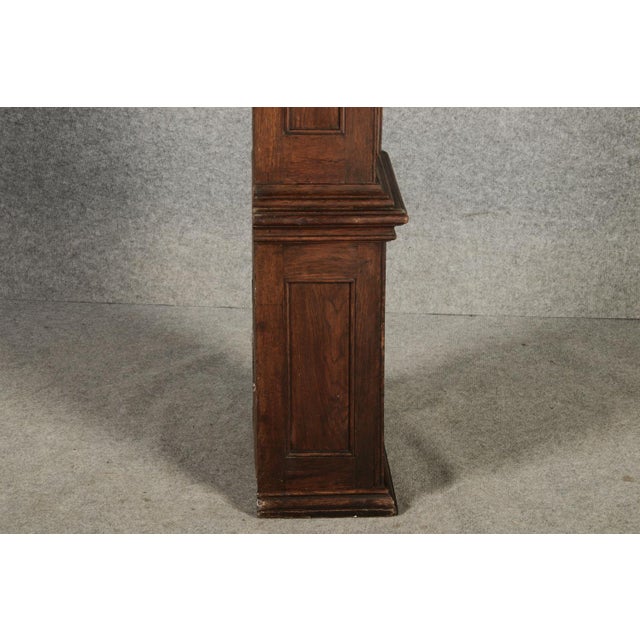 Large Antique Baroque Grandfather Clock in Oak, 1750 For Sale - Image 10 of 18