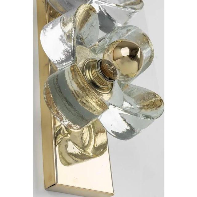 Glass Wall Light attributed to Sische, Germany, 1970s For Sale - Image 3 of 10