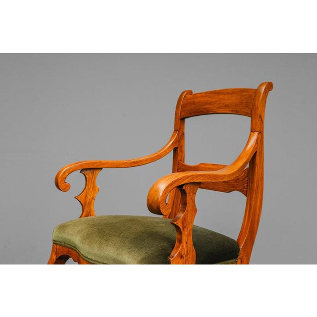 Biedermeier Armchair in Elm, Early 19th Century For Sale - Image 13 of 16