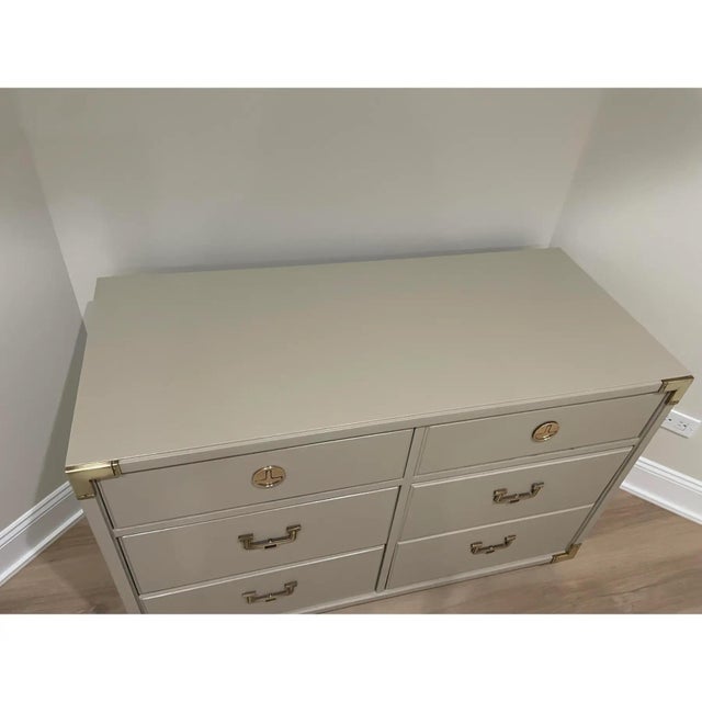 Campaign Style Dresser by Thomasville Furniture For Sale - Image 9 of 10