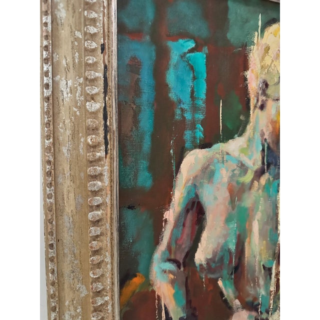 Paint Mid Century Nude Female Painting For Sale - Image 7 of 9