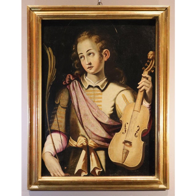 Workshop of Simone de Magistris, Saint Genesius de Magistris, 1600, Oil on Canvas For Sale - Image 16 of 16