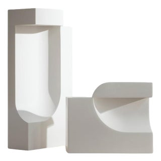 White Moby 1 and 2 Table Lamps by Birgitte Due Madsen and Jonas Trampedach for Karakter, Set of 2 For Sale