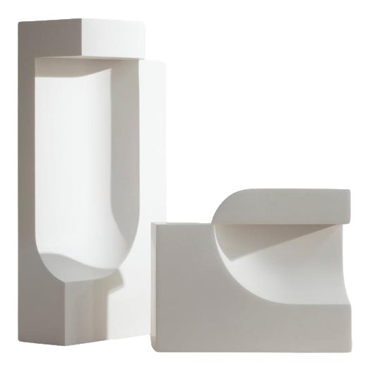 White Moby 1 and 2 Table Lamps by Birgitte Due Madsen and Jonas Trampedach for Karakter, Set of 2 For Sale
