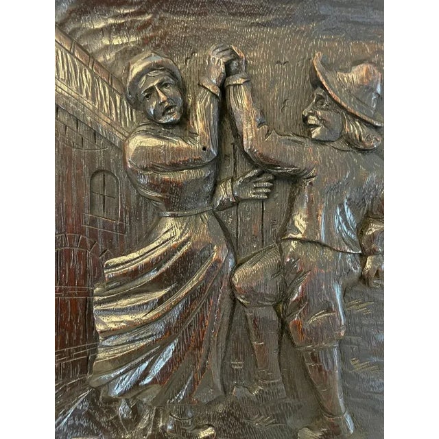 Brown Victorian Carved Oak Panels, 1860s, Set of 3 For Sale - Image 8 of 12