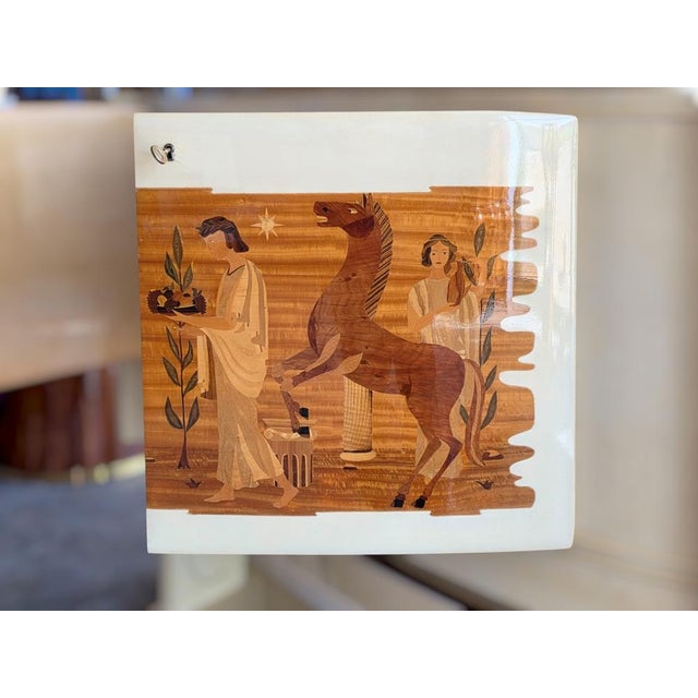 Mid-Century Modern Italian Parchement Bar Cabinet by Dassi, 1950s For Sale - Image 15 of 18