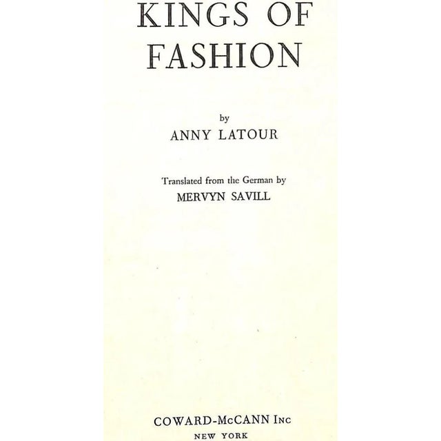 LATOUR, Anny [270] pp. Coward-McCann Inc 1958 First American Edition 8 5/8" x 6" Jacket designed by William McLaren Kings...
