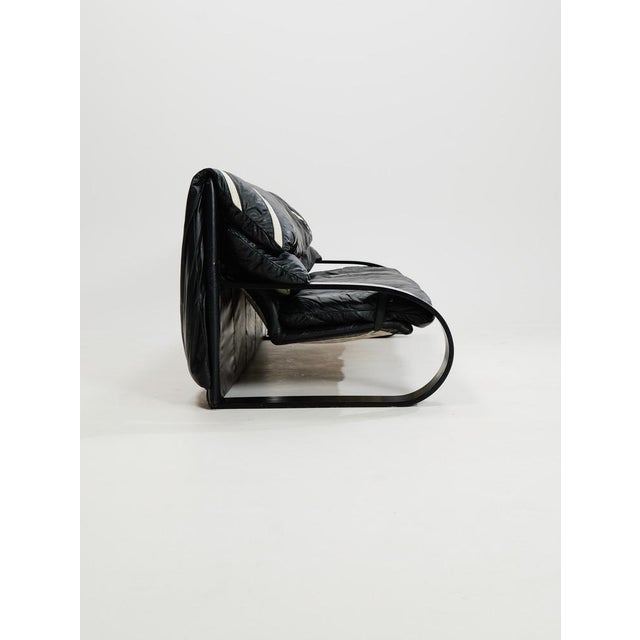 Italian Three-Seater Sofa in Leather by Coralba, 1980s For Sale - Image 4 of 15