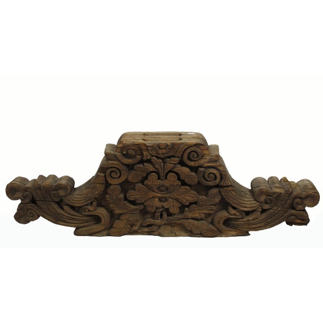 Chinese Antique Chinese Hand Carved Wood Architectural Ornament For Sale - Image 3 of 13