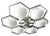 Italian 21st Century Hive Satin Nickel Glossy White Murano Flush Mount by Fabio LTD For Sale - Image 3 of 6