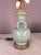 Ceramic 1920s Chinese Celadon Glazed Table Lamp With Raised Floral Design For Sale - Image 7 of 7