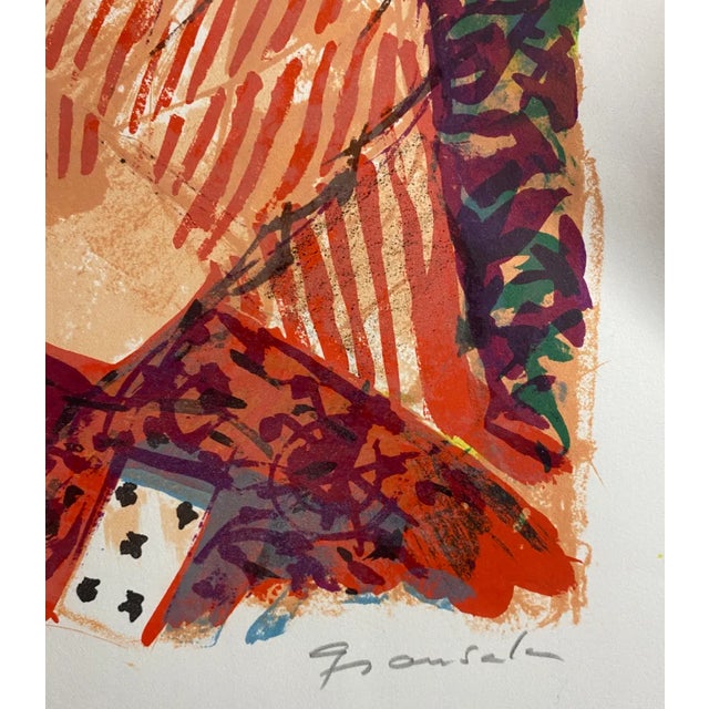 Emilio Grau Sala (Spanish / Catalan, 1911-1975) "The Card Game" MCM lithograph on paper, pencil signed and numbered from...