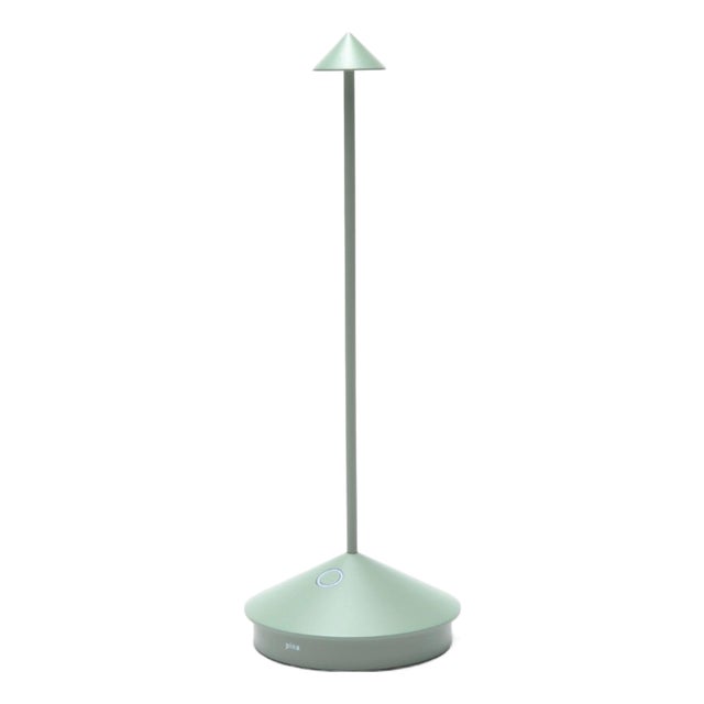 Zafferano Pina Pro Rechargeable Indoor/Outdoor Cordless Table Lamp, Sage For Sale