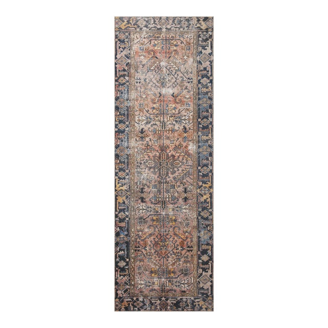 Chris Loves Julia x Loloi Jules Terracotta / Multi 2'-6" x 12'-0" Runner Rug For Sale