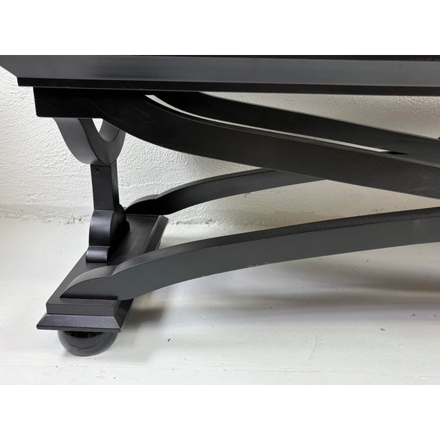 Mid-Century Vintage Empire Inspired Newly Upholstered Bench For Sale - Image 10 of 12