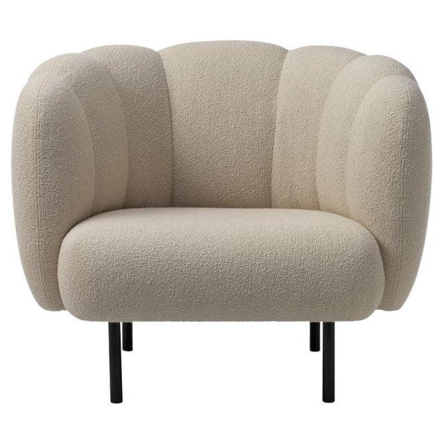 Cape Lounge Chair with Stitches Sand by Warm Nordic For Sale - Image 16 of 16