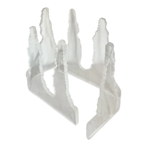 Lion in Frost Style Lucite Glacier Iceberg 2 Part Table Base Designed by Leon Frost, Vintage Mid Century Modern
