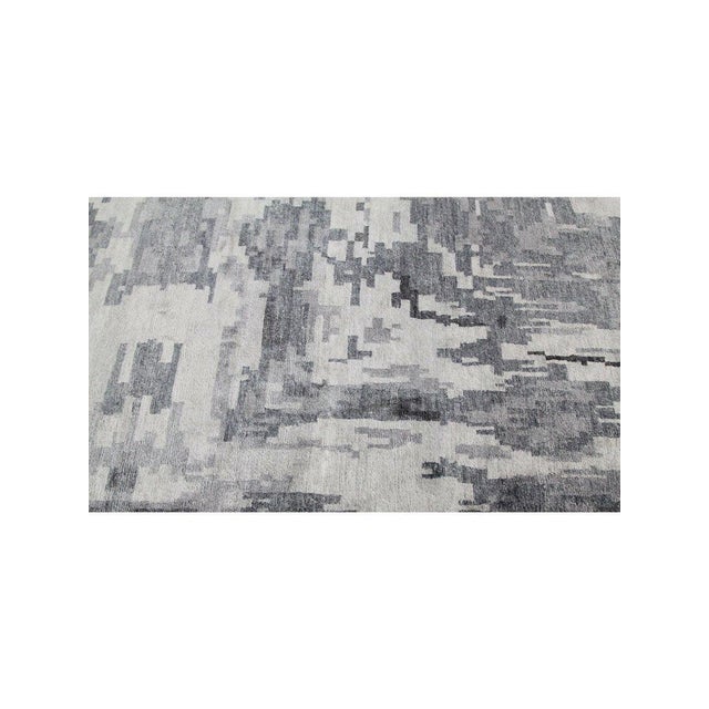 1990s Handwoven Modern Abstract Area Rug 10x14 For Sale - Image 5 of 10