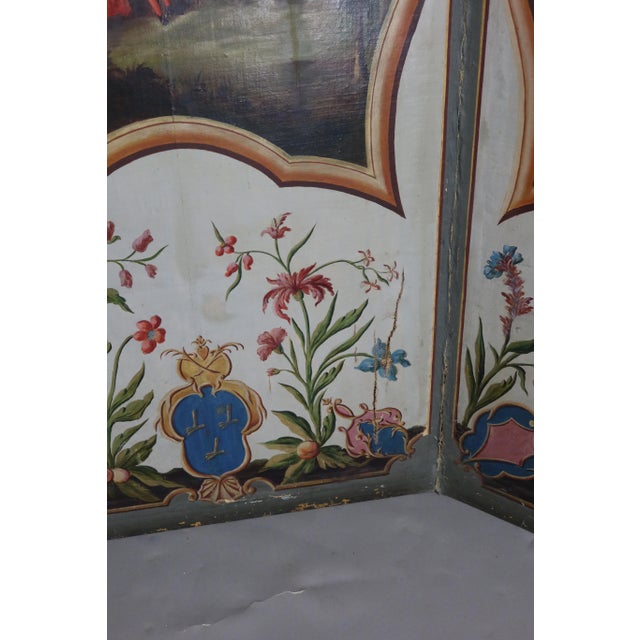 Screen with Oil Painting, 1800s For Sale - Image 10 of 12