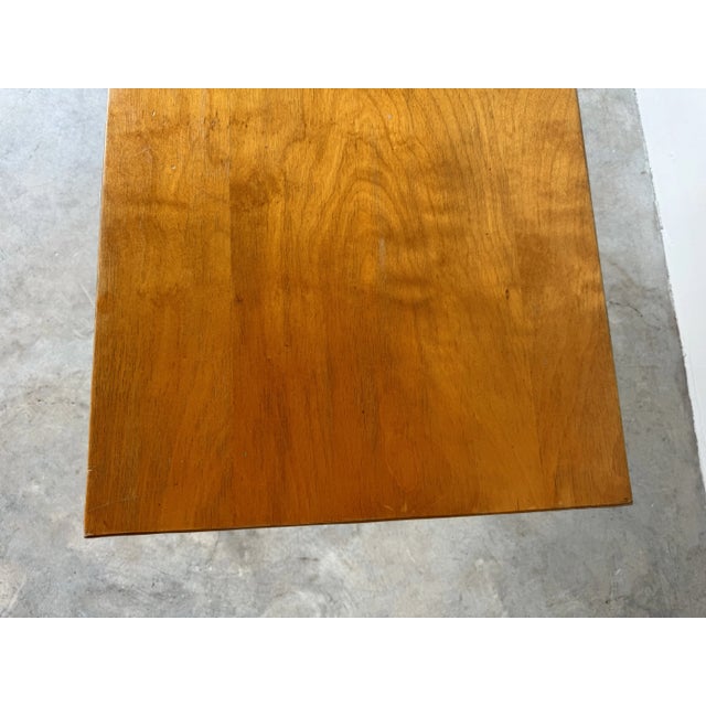 Wood Mid Century Modern Wood Top Coffee Table W/ Iron Hairpin Legs For Sale - Image 7 of 12
