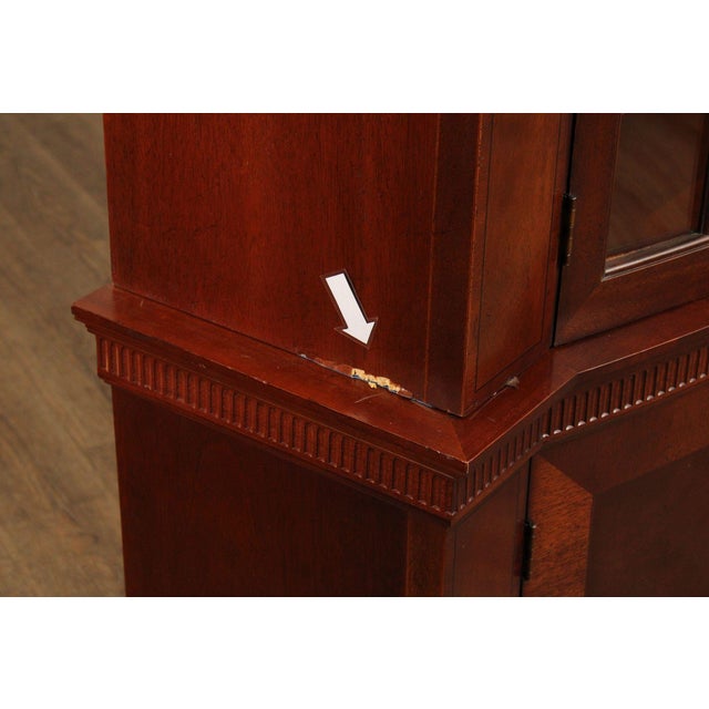 Baker Historic Charleston Collection Large Mahogany Bow Front China Cabinet For Sale - Image 14 of 18