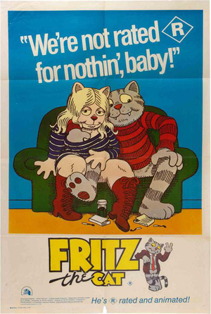 Vintage Fritz the Cat Poster, 1972