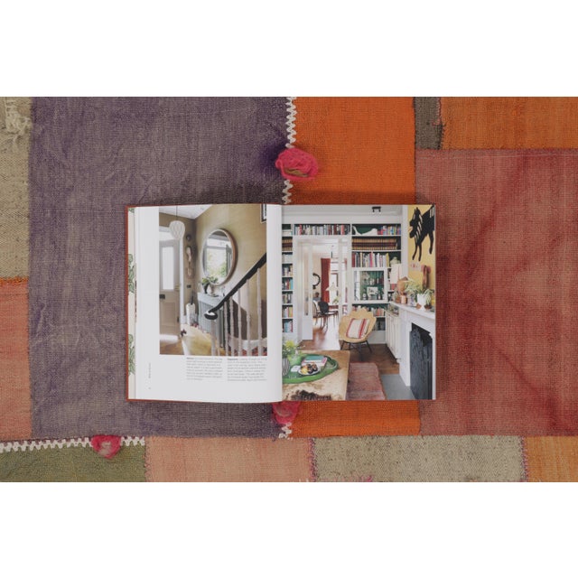 Orange Vintage Anatolian Patchwork Rug in Polychromatic Geometric Design - Rug & Kilim For Sale - Image 8 of 9