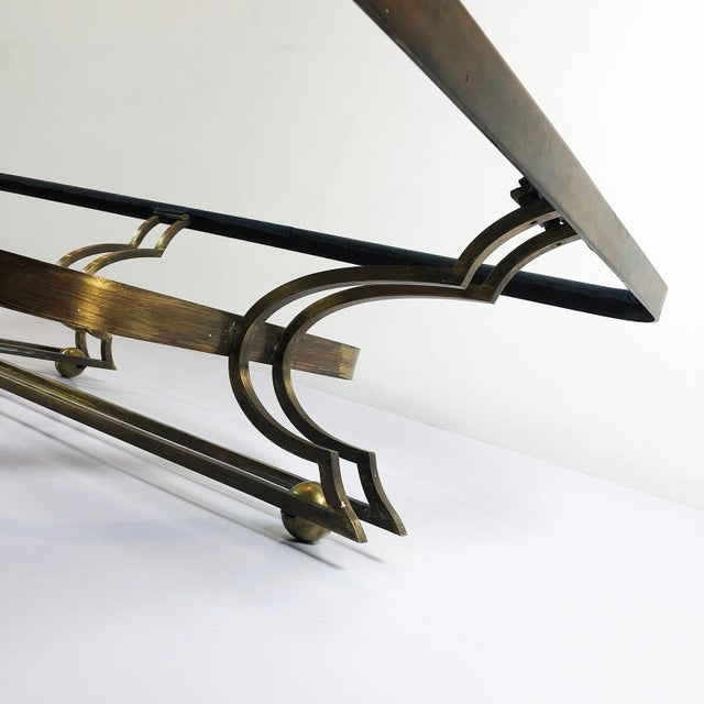 Glass Bronze Tables Designed by Arturo Pani - Set of 3 For Sale - Image 9 of 11
