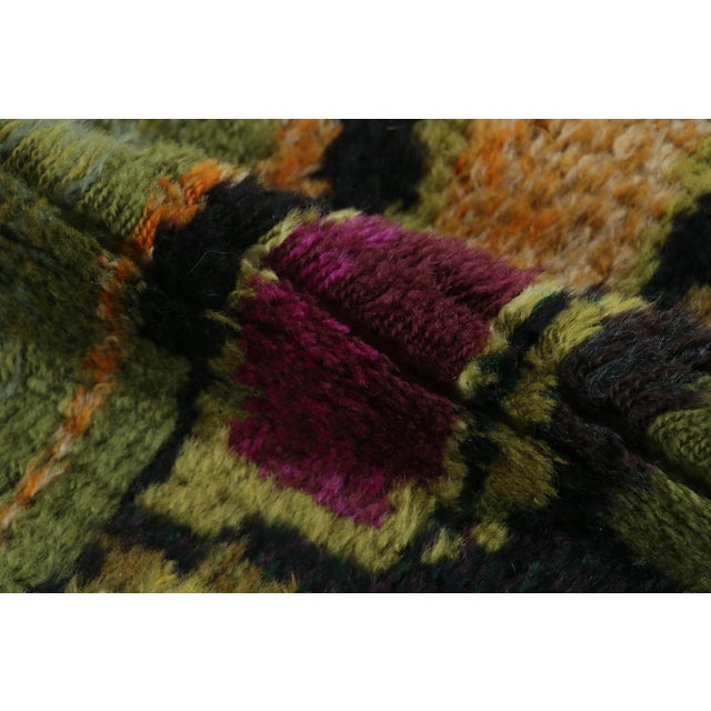 Textile Vintage Swedish Rya Rug, Earth Tones With Mosaic Geometry - Rug & Kilim For Sale - Image 7 of 9