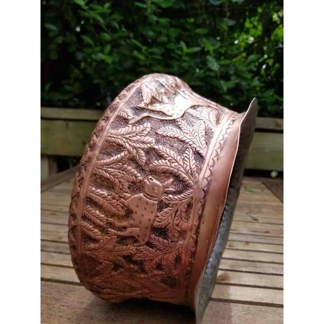 Highly Embellished Antique Copper Pakistani Cooking Pot For Sale - Image 4 of 11