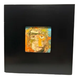 2015 Fauvist Portrait Abstract Oil Painting by Anastasiya Kim A.K.A. Ana Kim, Framed