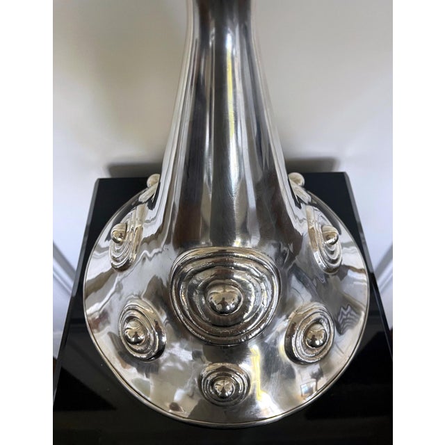 Large and Stunning Sculptural Silver Vessel Graziella Laffi For Sale - Image 12 of 18