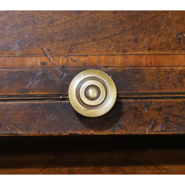 19th Century English Victorian Inlaid Walnut Coal Scuttle With Brass Handle For Sale - Image 9 of 12