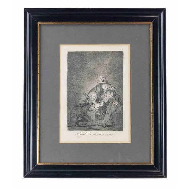Etching and aquatint realized by Francisco Goya. Plate 21 from the Series "Los Caprichos". Beautiful proof of 2nd Edition,...