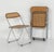 Metal Vintage Plia Folding Chair in Vienna Straw by Giancarlo Piretti for Anonima Castelli, 1970s, Set of 5 For Sale - Image 7 of 14
