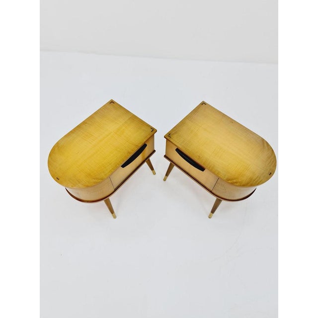 Mid-Century German Bedside Tables from Wk Möbel, 1960s, Set of 2 For Sale - Image 5 of 11