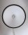 Large Vintage Ceiling Light in White Murano Glass with Black Rim and Stainless Steel, Italy, 1970s For Sale - Image 5 of 11