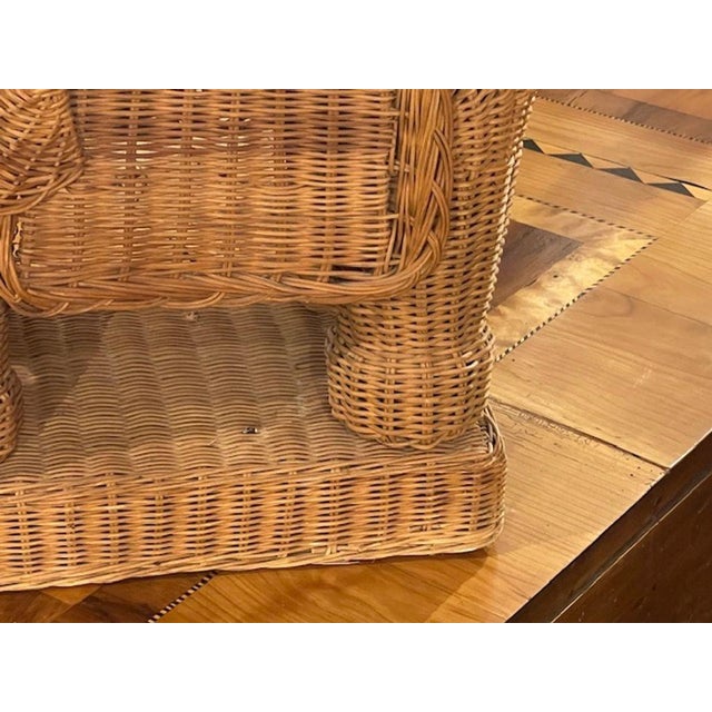 Mid 20th Century Vintage Rattan Elephant Side Table For Sale - Image 5 of 7
