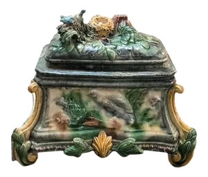 19th Century Palissy Butter Dish
