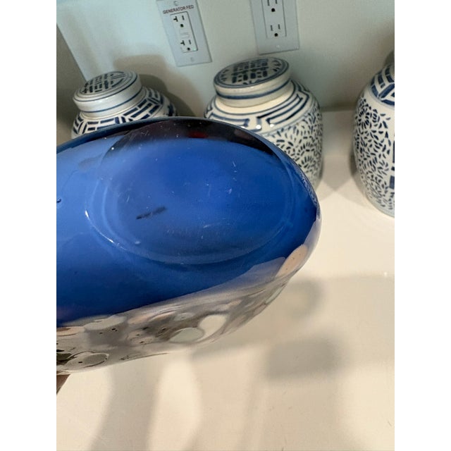 Murano Style Handblown Studio Art Glass Carnivale Murrine Vase Shelf Decor For Sale - Image 10 of 10