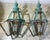 Metal Exquisite Pair of Vintage Solid Copper & Brass Verdigris Lanterns For Sale - Image 7 of 14