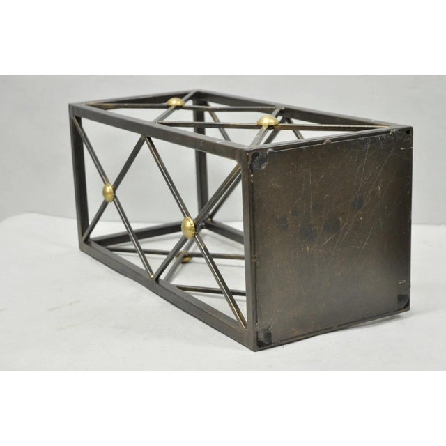 Contemporary Italian Neoclassical Style Iron X- Form Umbrella Cane Stand For Sale - Image 10 of 11